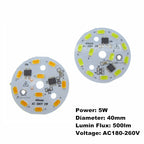 10pcs AC 220V LED PCB SMD5730 3W 5W 7W 10W 12W 15W 18W 24W Integrated IC Driver White/Warm White Light Source for LED Bulb