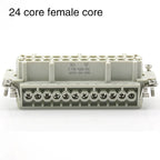 HDC-HE Heavy Duty Connector 4/6/10/16/24 Core Pin  Male Core and Female Core Connector 16A500v Aviation WaterprooPlug  Connector
