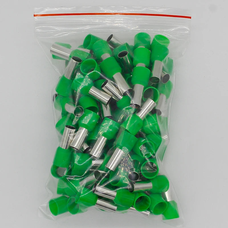 E16-12 Tube Insulating Insulated Terminals 16MM2 Cable Wire Connector Insulating Crimp Terminal 100PCS/Pack Connector E-