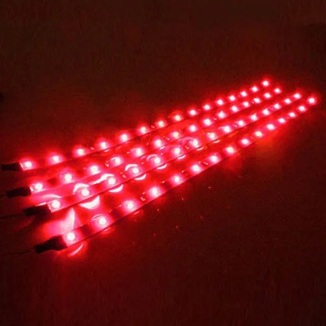 2 PCS LED Strip SMD3528 Waterproof Flexible 30CM Red Green Blue White Warm White Super Bright Car Styling Decor Stickers Lamp