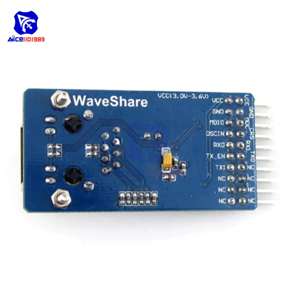 DP83848 Ethernet Physical Transceiver RJ45 Connector Control USB-B Type Interface Board for Arduino