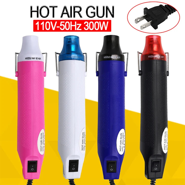110V DIY Using Heat Gun Electric Power Tool Hot Air 300W Temperature Gun with Supporting Seat Shrink US Plug