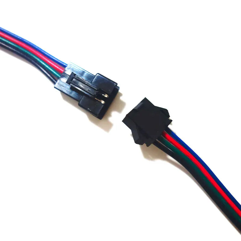 100CM 200CM 500CM 3Pin 4Pin Extension Cable 22AWG JST SM Plug Male to Female Wire Connector Cable