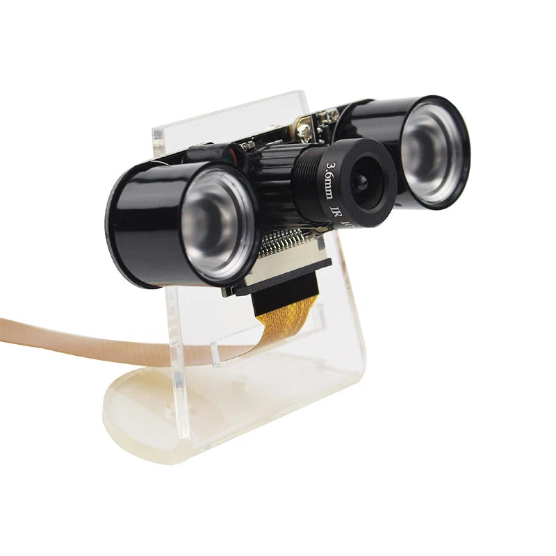 Raspberry Pi 5 Camera Focal Adjustable Module Night Vision with IR Sensor LED Light FFC for Raspberry Pi 5 Zero 2 W Zero W 1.3