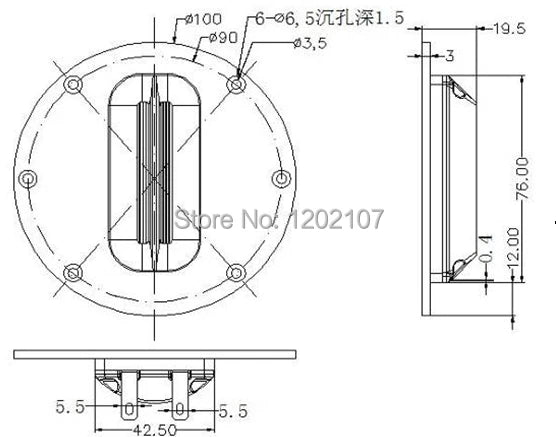 2 PCS Lot 4 Inch Professional Planar Tweeter Speaker Transducer HiFi AMT Ribbon Tweeter 8 Ohm Super Belt Type Loudspeaker