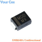 20pcs SMD DO-214AA Series SMBJ70A SMBJ58A SMBJ48A SMBJ33A SMBJ30A SMBJ28A SMBJ26 TVS Transient Suppression Diode SMBJ5.0CA SMBJ2