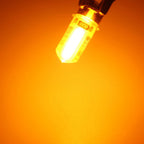 4pcs T10 194 168 W5W COB LED Car Canbus Silicone Width Side Marker License Plate Turn Clearance Lights Signal Lamp Bulb Amber