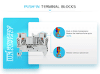 PT6-TW-PE Push-in Ground Terminals 6mm 1-in 2-out Din Rail Terminal Block Earthing Cable Connector Electrical PT 6-TWIN-PE