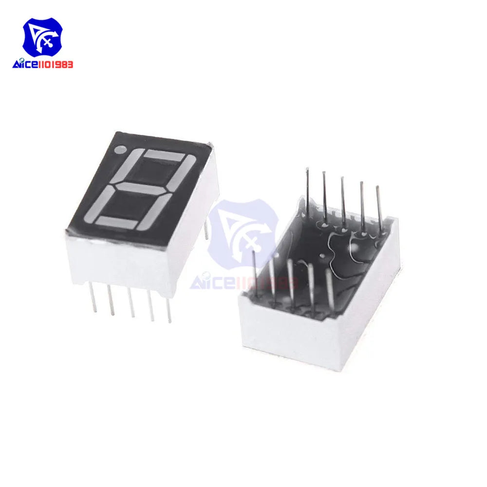 diymore 5PCS/Lot 0.56" 7 Segment 1 Bit Red LED Digital Display Common Anode / Common Cathode LED Digital Tube Red for Arduino