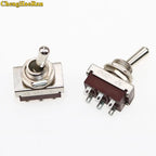 ChengHaoRan 1pcs KN32 Toggle Switch and Rocker Switch ON-ON 6 Pin 2 Way DPDT 5A AC 250V