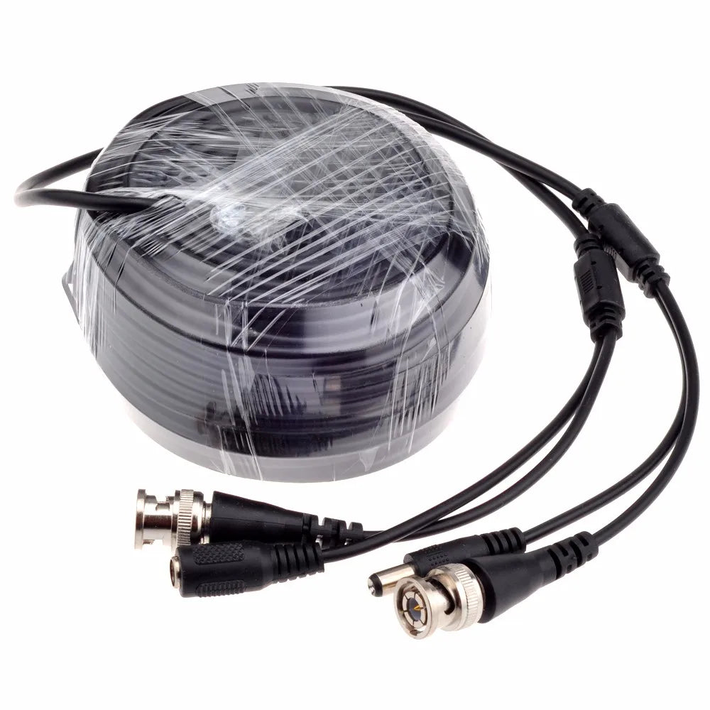 AZISHN CCTV BNC Power/video Cable 5M/10M/15M/20M/30M/40M/50M CCTV Cable Video Output DC Plug Cable for AHD/Analog cctv camera