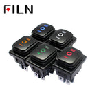 on off on KCD4 IP67 Waterproof Sealed Rocker Switch 3 Way 6 Pins Heavy Duty DPDT Switch Momentary on 30A 250v 12V 220V with Lamp