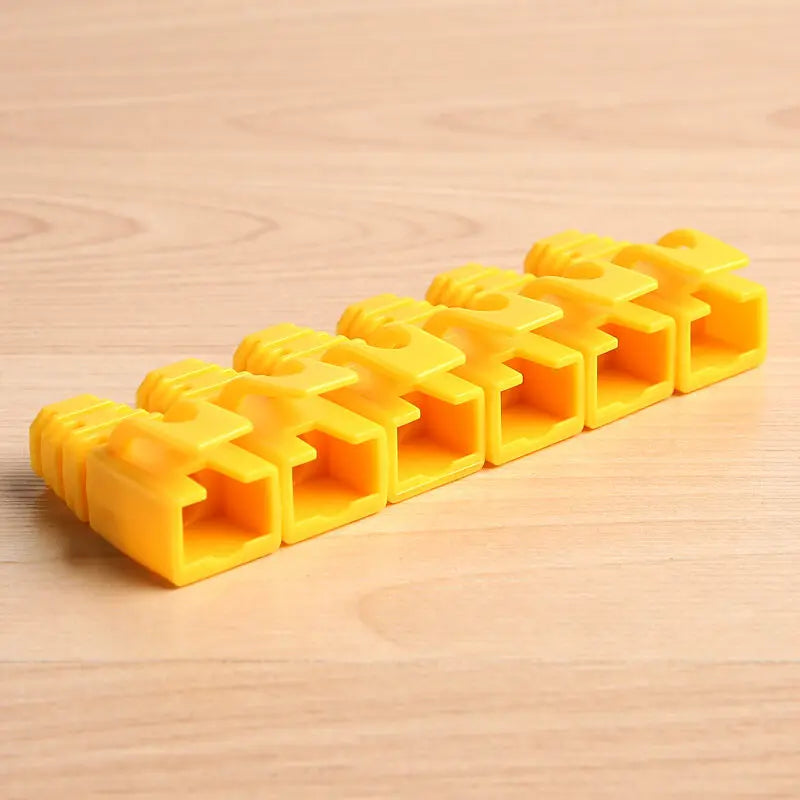 AMPCOM RJ45 Ethernet Network Cable Strain Relief Boots Cable Connector Plug Covers for CAT5 CAT5e CAT6 (Plastic)