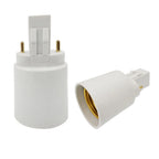 2pcs GX23 2P To E26/e27 Light Socket Adapter PL-S CFL GX23-2 To E26 Led Lamp Base Converter Install Screw E26/e27 To Gx23 Holder