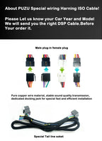 wiring harness 4X150W Car DSP amplifier with android Software app car radio sound upgrade digital audio signal processor
