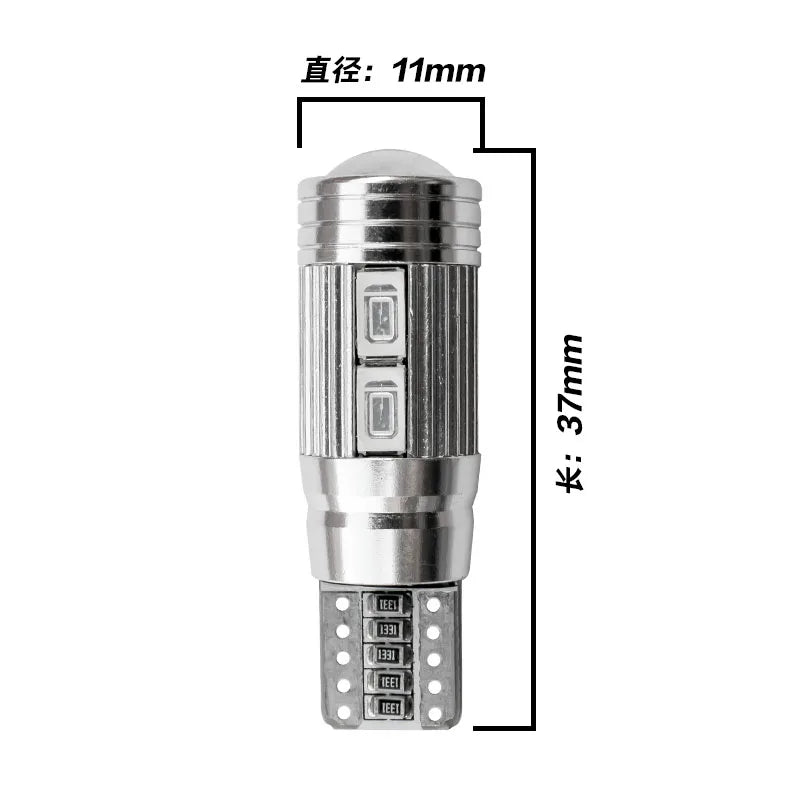 T10 10 SMD 5630 LED Projector Lens Auto Clearance Lights W5W 501 10SMD 5730 LED Car Marker Lamp Parking Bulb Canbus Error Free
