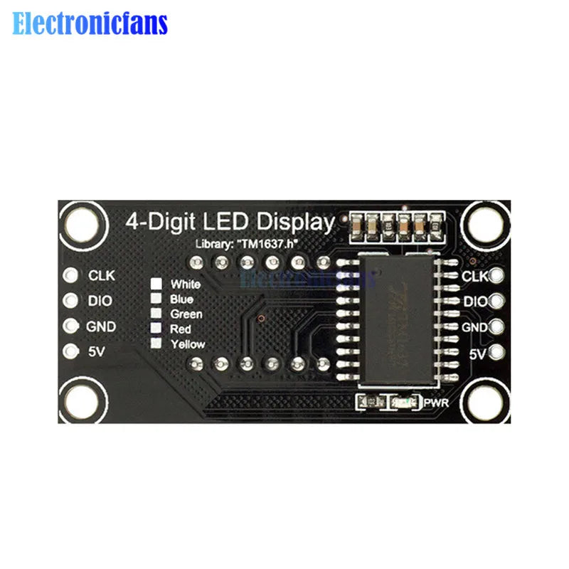 0.36 Inch 0.36" 4/6-Digit Red/Green/Yellow/Blue/White LED Digital Display Tube Decimal 7 Segments TM1637 Module For Arduino