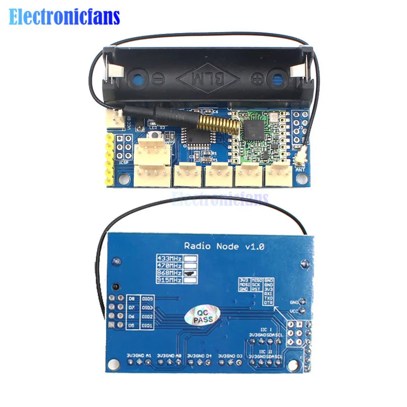 868MHz LoRa Radio Node V1.0 IOT Wireless Transmission LoRa Module RFM95 SX1276 for Arduino ATmega328P 3.7-12V UFL Antenna