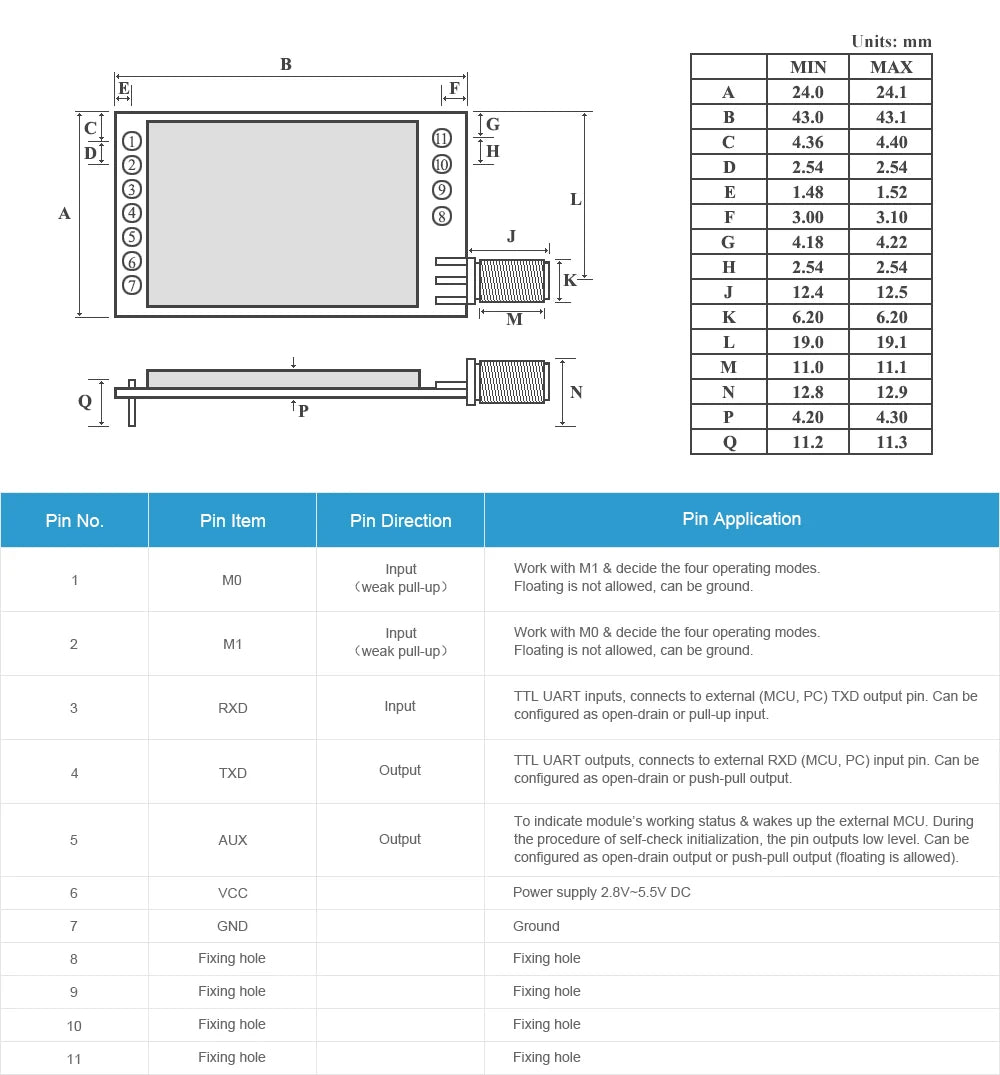 Long Range 8KM Wireless Transceiver LoRa SX1278 SX1276 RF Transmitter And Receiver Module E32-TTL-1W UART 433MHz 1W for Arduino