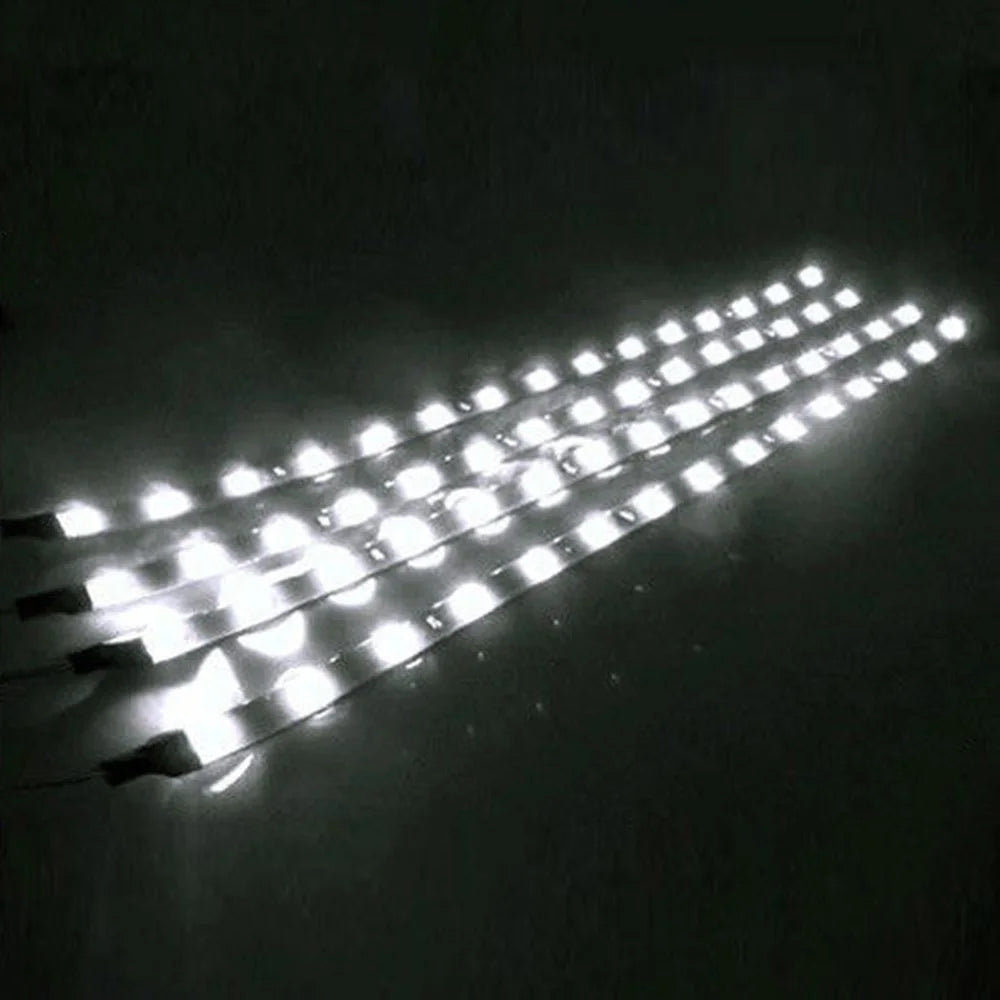 2 PCS LED Strip SMD3528 Waterproof Flexible 30CM Red Green Blue White Warm White Super Bright Car Styling Decor Stickers Lamp