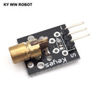 1pcs KY-008 650nm Laser Sensor Module 6mm 5V 5mW Red Laser Dot Diode Copper Head for Arduino Compatible with UNO MEGA 2560