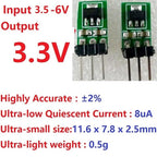 2PCS 3.3-6V to 3V 3V3 DC-DC Step-Down Power Supply Buck LDO Module Voltage Regulator Board for 18650 Li-ion AAA Dry Cell Battery