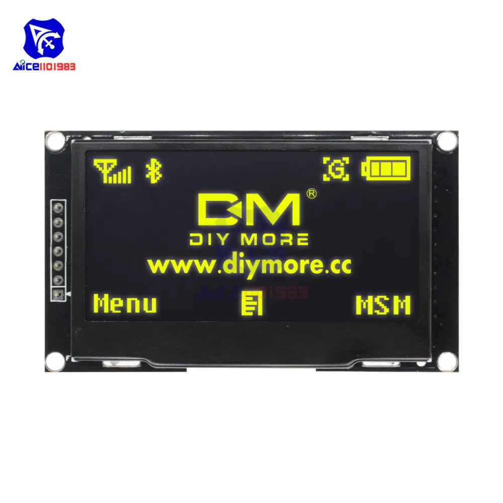 diymore 2.4" 2.42 inch 128x64 OLED LCD Display Module SSD1309 12864 7 Pin SPI/IIC I2C Serial Interface for Arduino  R3 C51