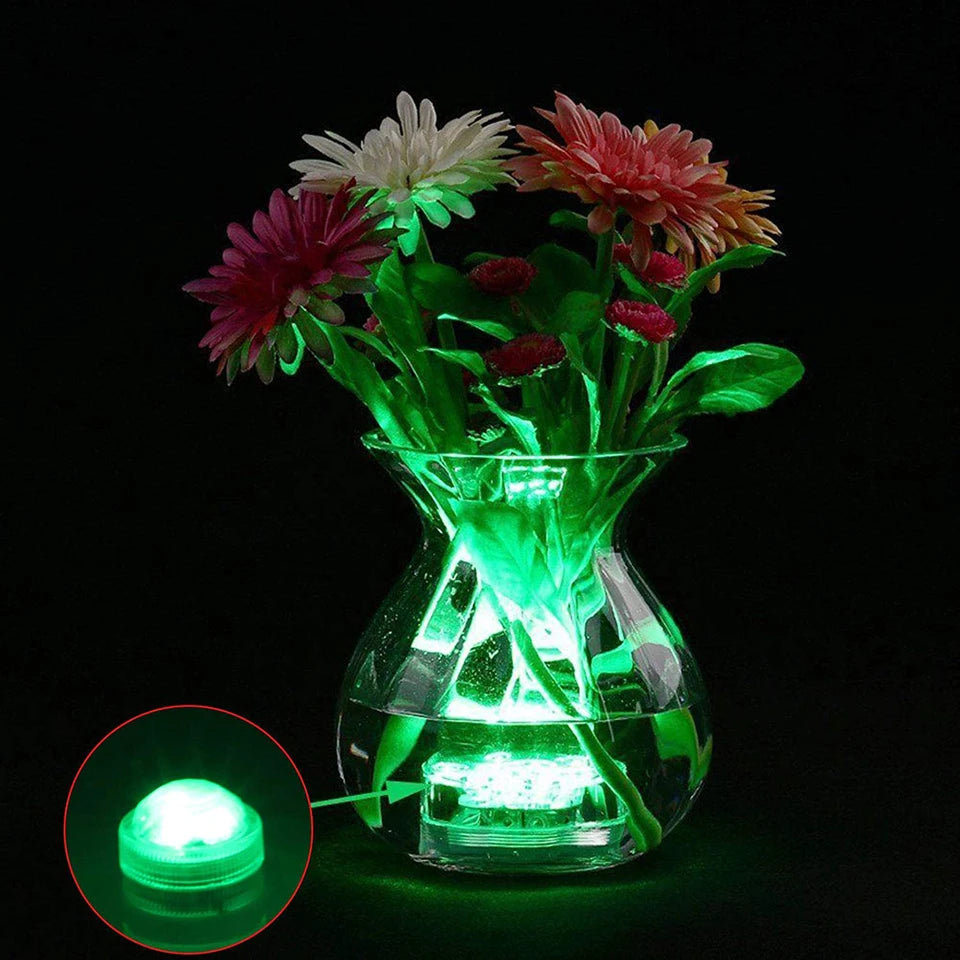 Submersible LED Lights Waterproof RGB Underwater Light For Wedding Tea Light Hot Tub Pond Pool Bathtub Aquarium Party Vase Decor