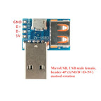 5pcs/1pc USB To DIP Adapter Pin Board Micro / Mini / Port USB Male and Female Head 2.0/3.0/3.1 Type-C to DIP Converter Plate