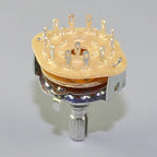 2PCS 20MM Metal Rotary Switch Selector 1P12T/2P6T/3P4T/4P3T M9X0.75 18 Teeth Knurl Shaft With Solder Terminals