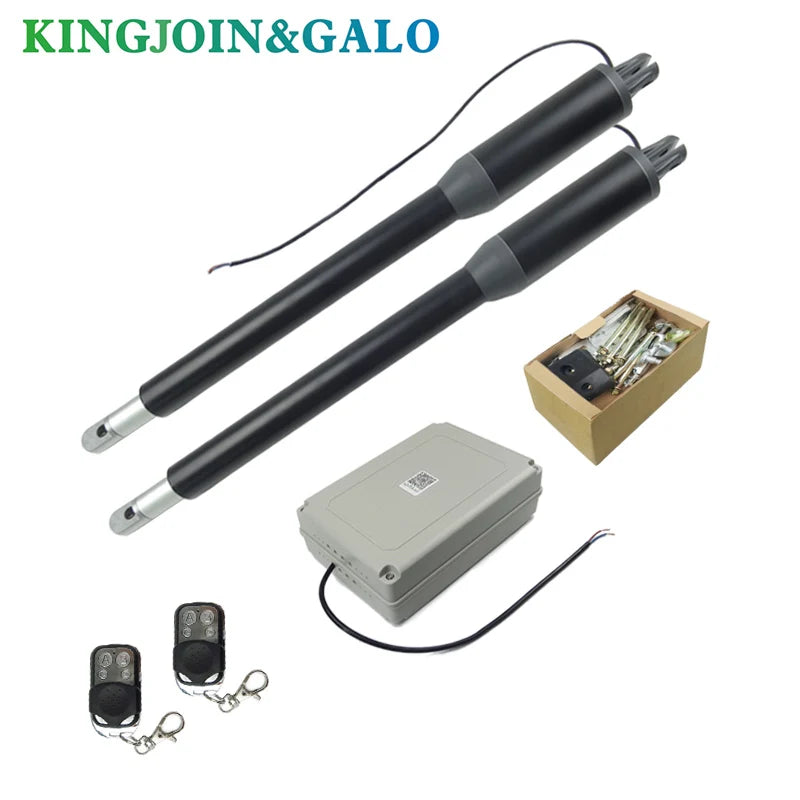 200kg-300kg Swing Gate Linear Actuator Motors Kit with Push Button Photocell Alarm Lamp (GSM Module Keypad Optional)