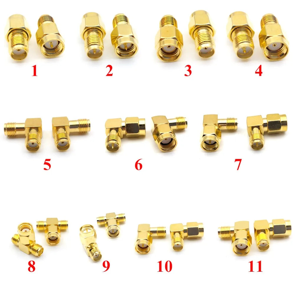 20pcs/100PCS BRASS SMA RP-SMA Male Female To SMA RP-SMA Male Female Connector