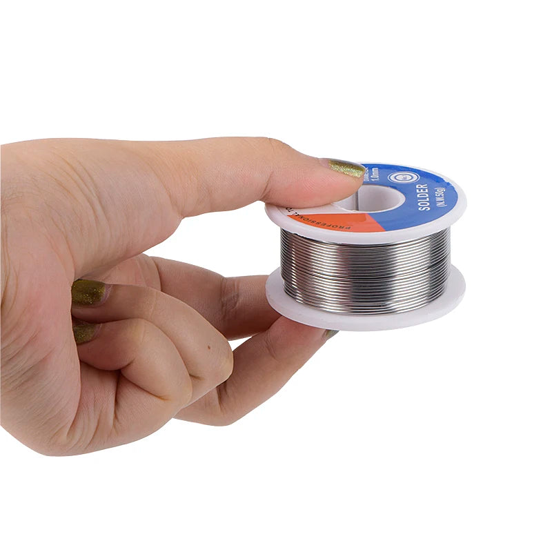 JCD Soldering Wire 50g 0.6/0.8/1.0/1.2/1.5 MM 60/40 FLUX 2.0% 45FT Tin Lead Tin Wire Melt Rosin Core Solder Soldering Wire Roll