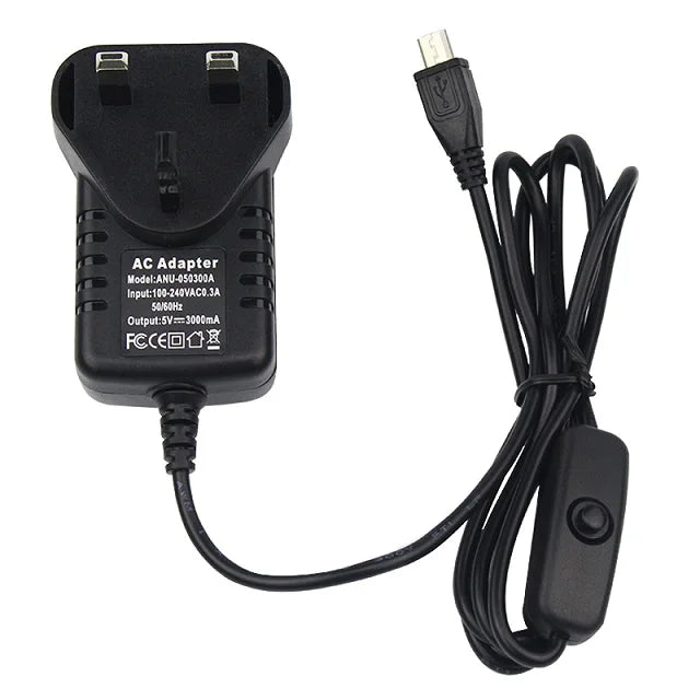 5V 3A Raspberry Pi 3 Model B+ Power Supply Micro USB Port Power Adapter AC Switch EU UK AU US Plug Charger for Raspberry Pi 3B