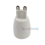 2pcs G9 to E14 E12 CFL LED Halogen 2Pin Base to EU US Standard Candelabra Chandelier Light Holder Socket Converter Adapter