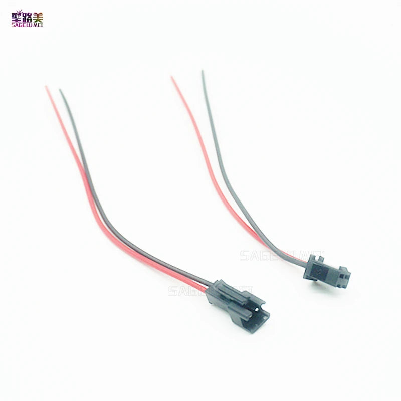 100 pairs 2pin Male to female SM JST connector cable length15cm Wire for Led Lamp Driver cable 5050 single strip LED Connector