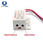 220V AC 50Hz Auto Infrared Human Sensor Switch PIR Microwave Radar Body Motion Sensor Module Adjustable For Time Distance Range