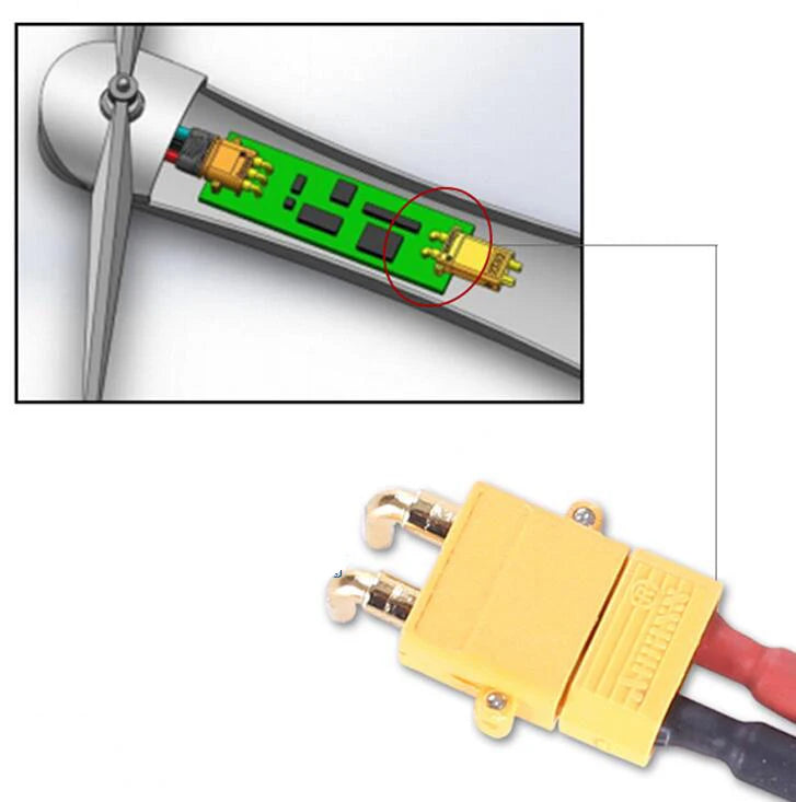 10 X Amass XT30PW ESC Motor PCB Board Plug Banana Golden XT30 Upgrade Right Angle Plug Connector for RC Mode (5 Pair )