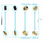 RP SMA Female Switch MMCX Male Right Angle Pigtail Cable RG316 RG174 RG178 15cm 6" Wholesale Fast Ship