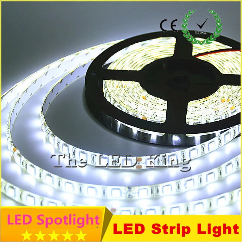 LED Strip Light 12V 5M 300 Leds SMD 3528 2835 Diode Tape RGB&Single Colors High Quality Led Ribbon Flexible Free Shipping