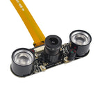Raspberry Pi 5 Camera Focal Adjustable Module Night Vision with IR Sensor LED Light FFC for Raspberry Pi 5 Zero 2 W Zero W 1.3