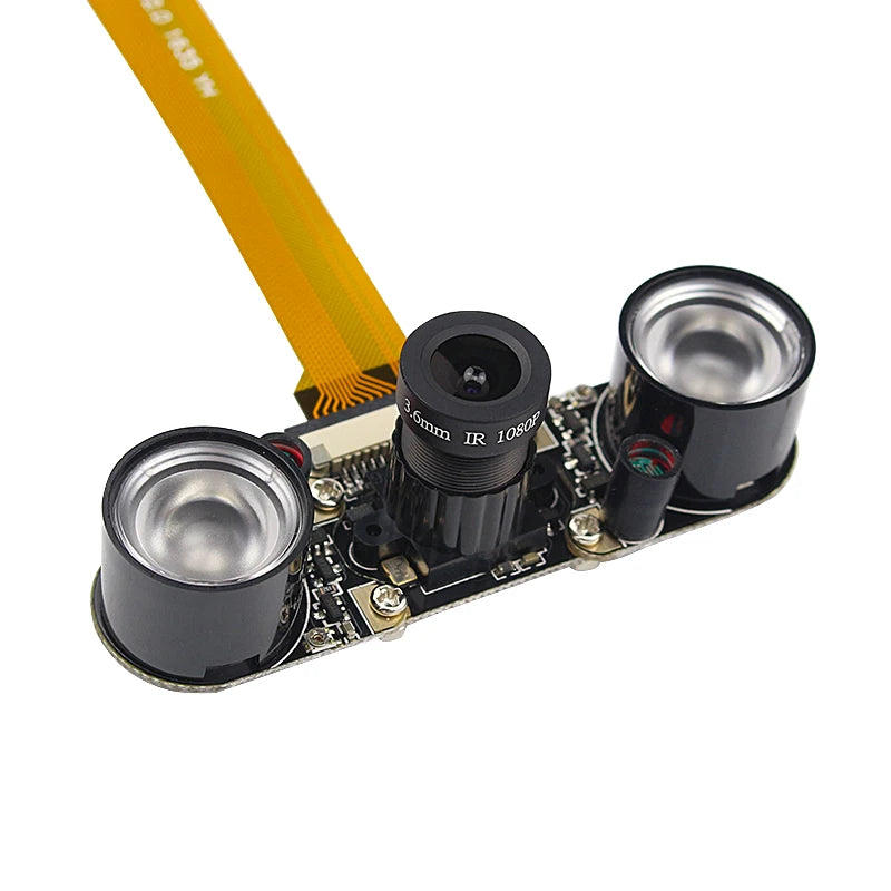 Raspberry Pi 5 Camera Focal Adjustable Module Night Vision with IR Sensor LED Light FFC for Raspberry Pi 5 Zero 2 W Zero W 1.3