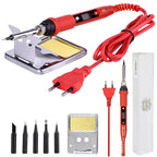 JCD 220V 80W LCD Electric Soldering Iron 908S Adjustable Temperature Soldering Iron with Quality Soldering Iron Tips and Kits