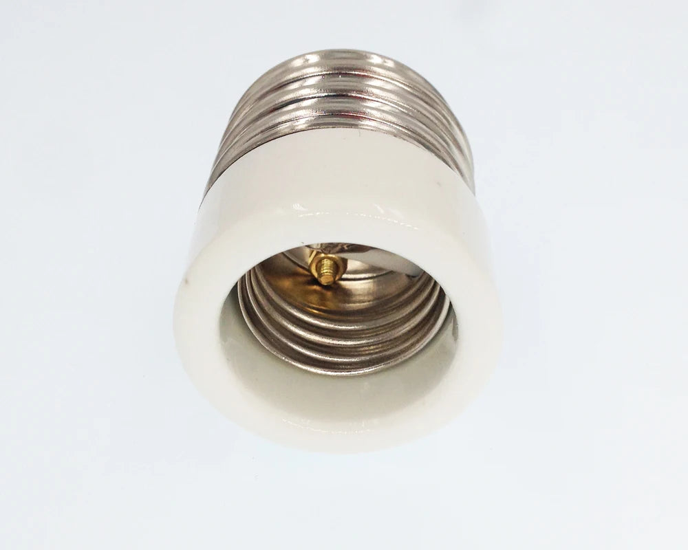 1pc E39/E40 to E26/E27 Light Socket Adapter Mogul to Medium Light Bulb Converter Ceramic CE UL,Install E26/E27 In E39/E40 Socket