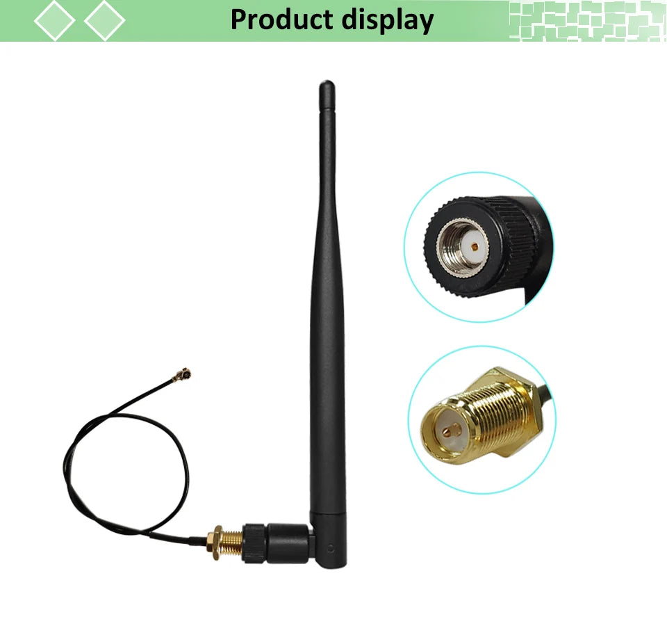 Eoth Wholesale 433MHz Antenna LORA 5dBi GSM 433 MHz Connector Rubber 433m LoRaWAN IOT SMA Male Female Extension Cord Pigtail