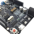 UNO R3 + WiFi ATmega328P+ESP8266 (32Mb Memory) USB-TTL CH340G For Arduino Uno NodeMCU WeMos ESP8266 One New Arrival