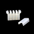 Angitu 10pcs/lot Black/Red/Clear Crimp Molex/IDE Crimped 4pin Power Connector Housing With End Cap 180 Degree and 90 Degree