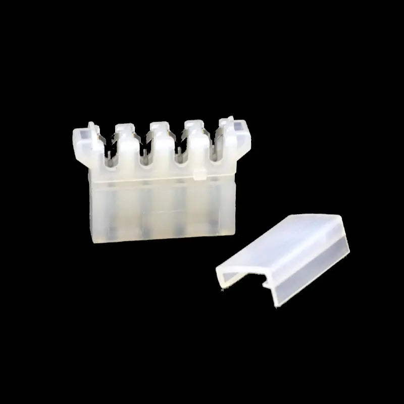 Angitu 10pcs/lot Black/Red/Clear Crimp Molex/IDE Crimped 4pin Power Connector Housing With End Cap 180 Degree and 90 Degree
