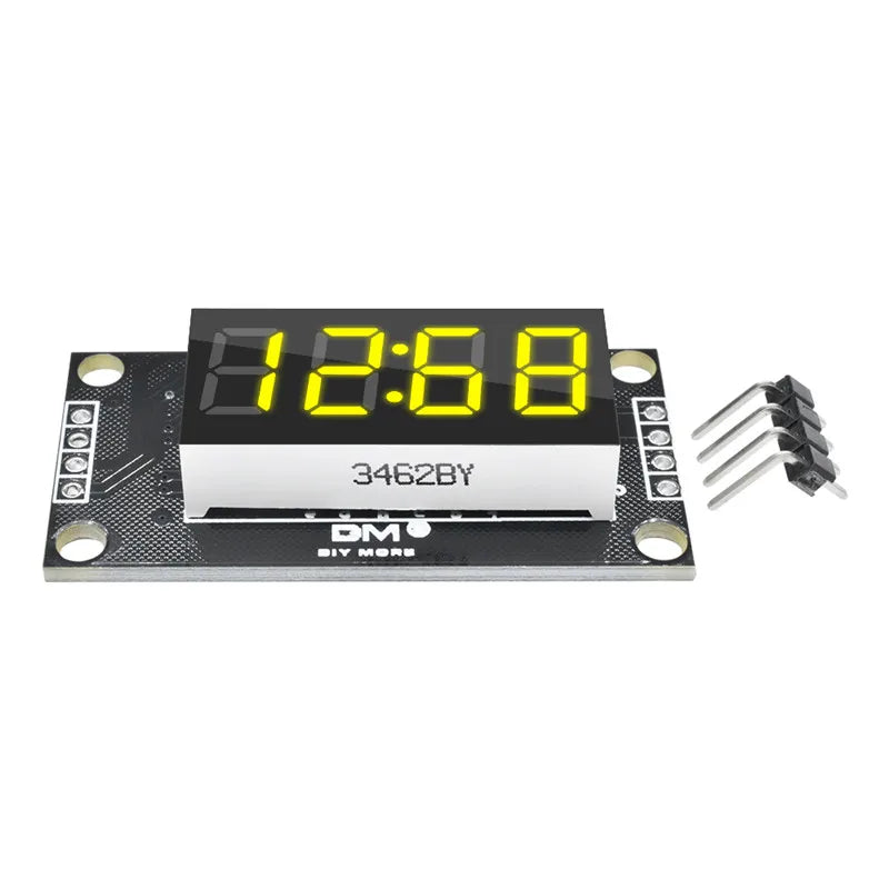4-Digit LED 0.36" LED Display Tube (decimal) 7-Segments TM1637 Clock Double Dots Module 0.36 Inch For Arduino size 30x14mm
