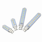 USB LED Book Lights 3LEDs 8LEDs SMD 5630 5730 LED Bulb 5V Power Input White 5000-6500K Warm White 3000-3500K USB Night Light
